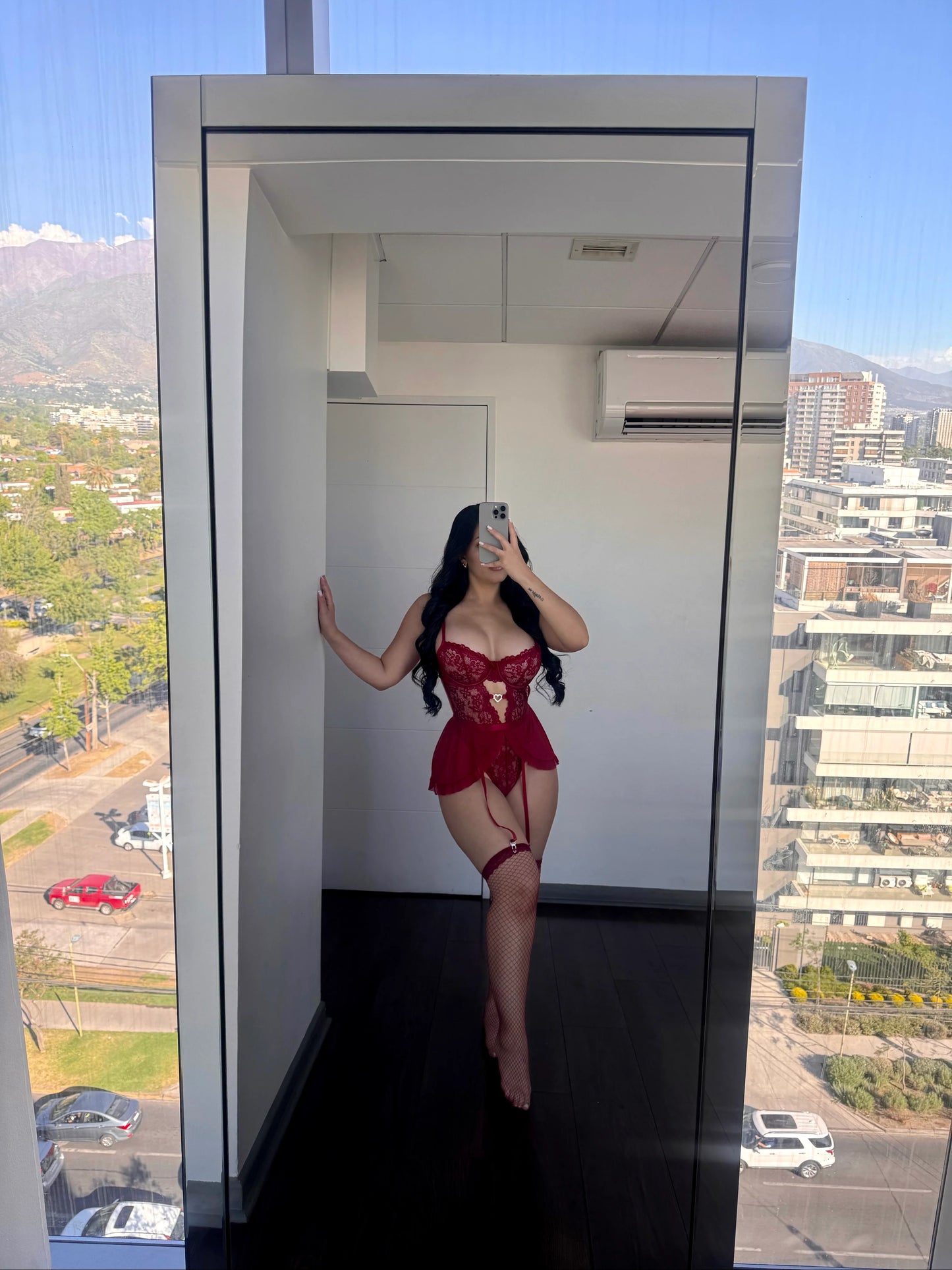 Set azucena burdeos
