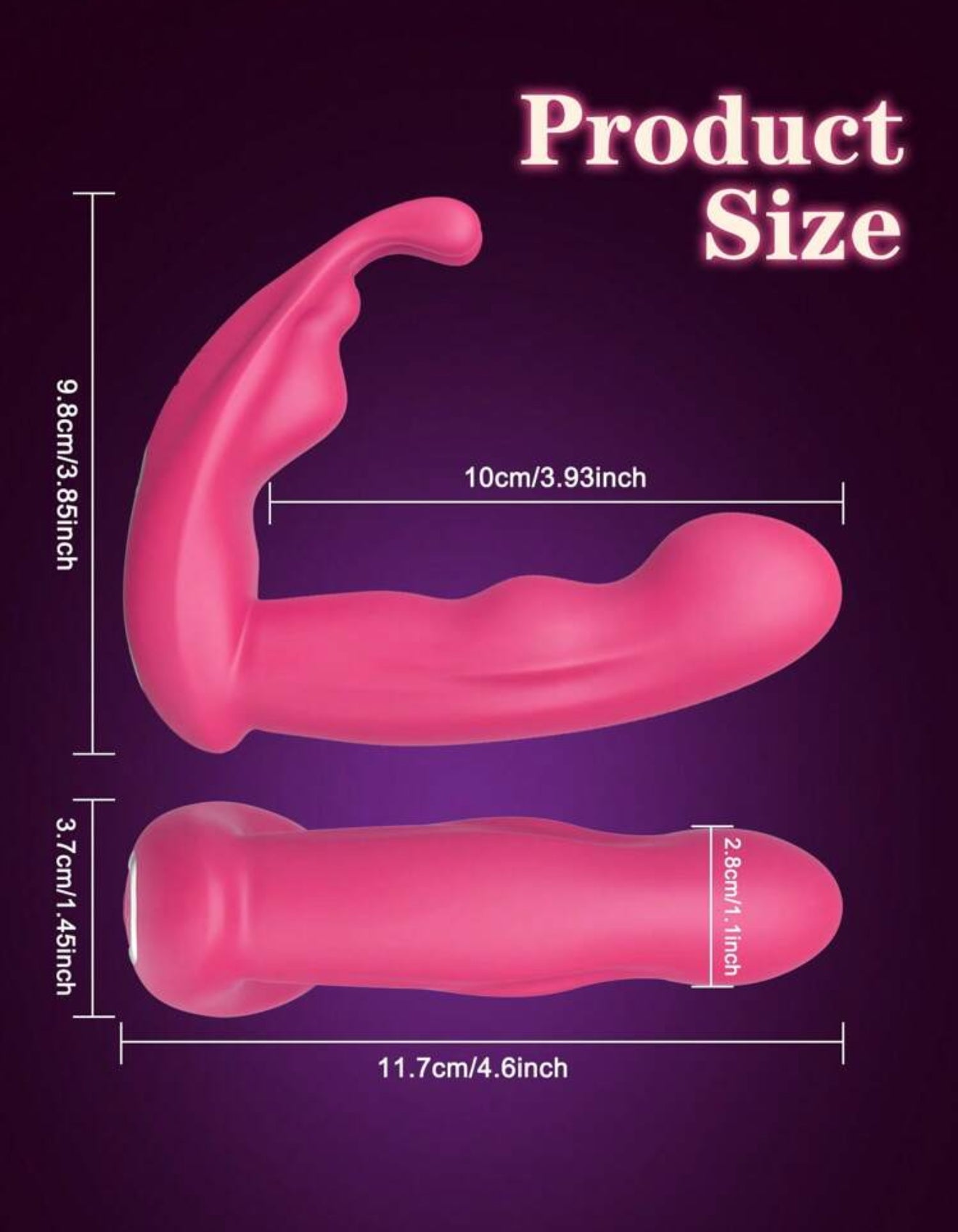 Vibrador estilo mariposa 2 en 1
